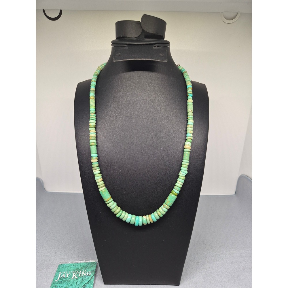 Jay King Necklace Green Turquoise Sterling Silver Mine Finds Bead